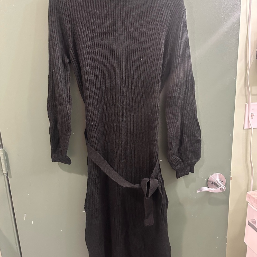 LBLC The Label Black Ribbed Turtleneck Sweater